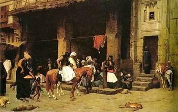 unknow artist Arab or Arabic people and life. Orientalism oil paintings  455